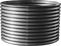 Land Guard 4×4×3ft Galvanized Raised Garden Bed Kit, Round Galvanized Planter Raised Garden Boxes Outdoor, Large Metal Raised Garden Beds for Vegetables, Grey-Ruum Studio Home