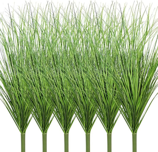 Melorca&Guilla Artificial Plants 6PCS 25.5“ Fake Tall Onion Grass,Faux Grass Plant,Artificial Grass Greenery Shrubs Bushes for Garden Porch Window Box Shop Office Home Décor-Ruum Studio Home