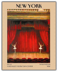 Retro Vintage New York Wall Art Print - 11x14 Unframed Poster - New York City Souvenirs, Cute Trendy Colorful Wall Decor (Ballet, 11x14")-Ruum Studio Home