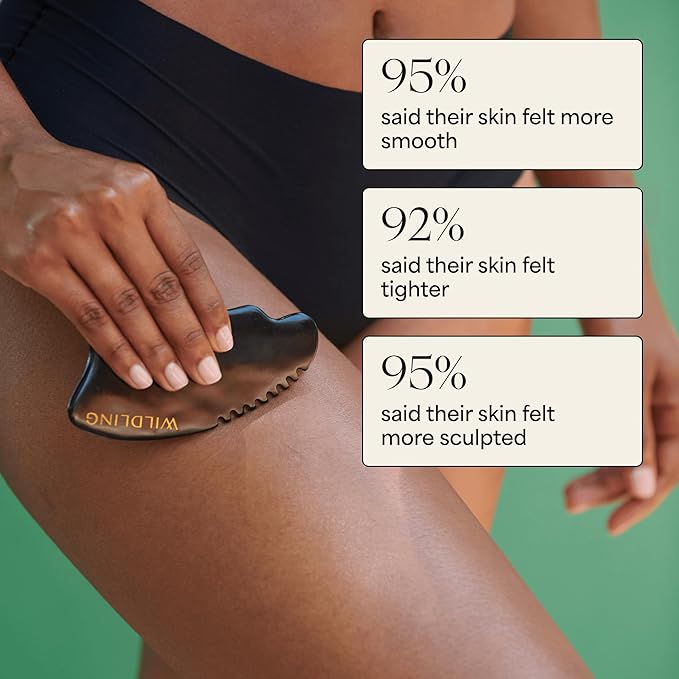 Wildling Aura Stone Gua Sha Body Stone I Body Massage Stone to Tighten, Tone, Sculpt + Smooth I Patented Design Crafted with 100% Authentic Bian Stone-Ruum Studio Home