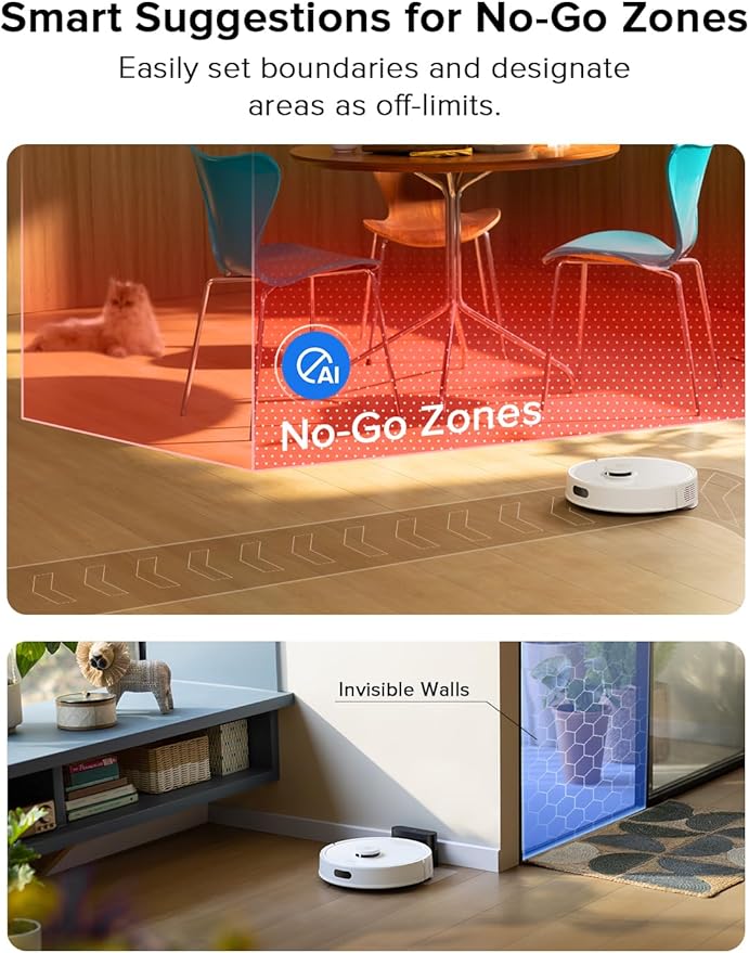 roborock Q7 L5 Robot Vacuum and Mop Combo, 8,000Pa Suction, Upgraded from Q5 Pro, Dual Anti-Tangle System, LiDAR Navigation, No-Go Zones, Self-Charging Robotic Vacuum Cleaner, White-Ruum Studio Home