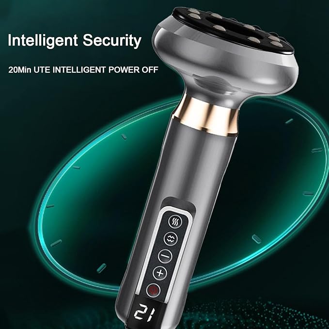 VHV Handheld Cellulite Massager Tool- Cupping Therapy Set, Elouris Cellulite Tool、Rechargeable Scraping and Cupping Machine,12-Level Adjustable Cupping kit for Massage Therapy、Cupping Machine.(Grey)-Ruum Studio Home
