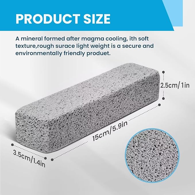 14 Pack Pumice Stone for Toilet Bowl Cleaning, Powerfully Cleans Hard Water Rings, for Cleaning Toilets, Bathtubs, Grills, Swimming Pools, Sinks-Ruum Studio Home