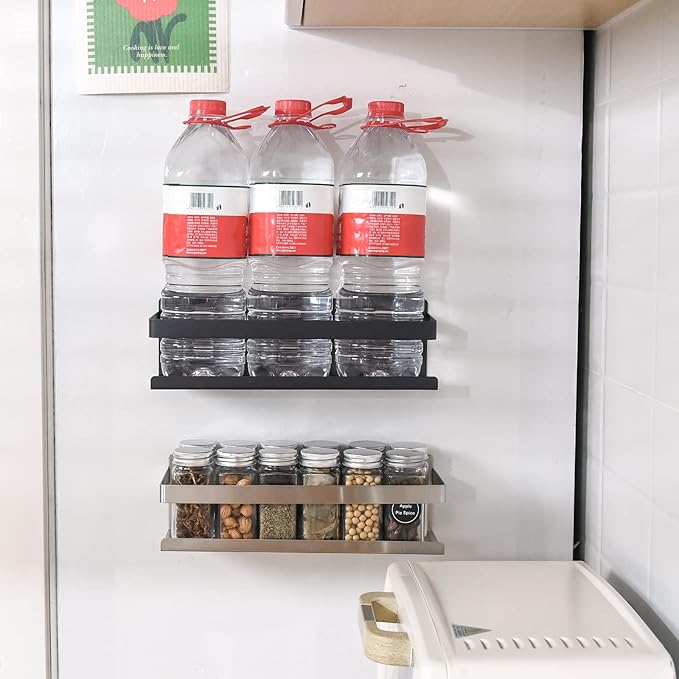 Spice Rack for Rrefrigerator Self Adhesive Spice Shelf Kitchen Home Organization and Storage-Ruum Studio Home