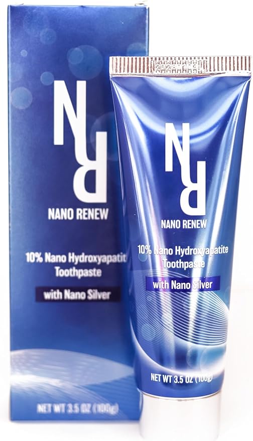 10% Nano Hydroxyapatite Toothpaste (Fluoride Free), with Nano Silver, Natural, Remineralizing, Whitening, Sensitive Teeth, SLS Free, Xylitol Nano-Hydroxyapatite Toothpaste for All Ages, 3.5 oz-Ruum Studio Home