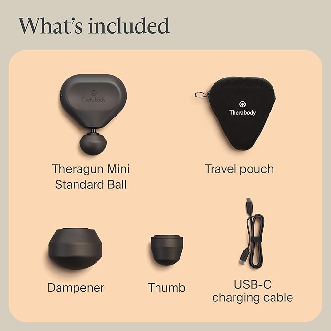 TheraGun Mini (3rd Generation) by Therabody – Ultra-Portable Massage Gun and Travel Essential for Fast, Effective Pain and Tension Relief Anywhere (Black)-Ruum Studio Home