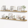 Floating Shelves for Wall, Picture Ledge Shelf 55 Inch Solid Wood Set of 2, Rustic Wall Shelves with Lip, Kids Bookshelf, Photo & Picture Live Edge Floating Shelves for Bedroom, Living Room, Kitchen-Ruum Studio Home