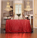 SquarePie Sequin Tablecloth 50 x 72 Inch Red Sparkly Table Linen for Wedding Party-Ruum Studio Home