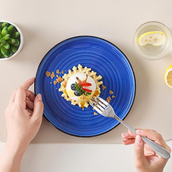 vancasso Bonita Dinnerware Sets 24 Pieces, Stoneware Dishes Set for 6, Dinner Platers with Bowls Set, Dinshwasher and Microwave Safe, Multicolor-Ruum Studio Home