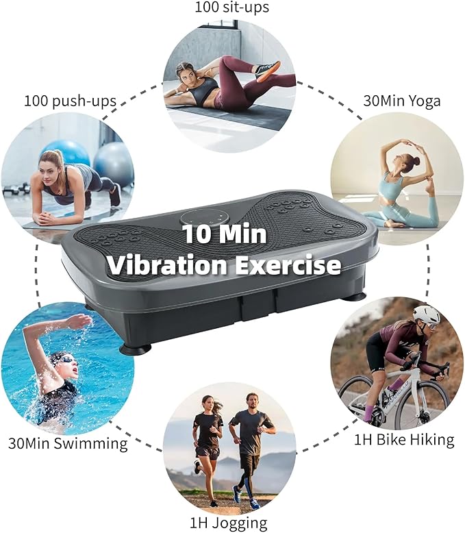 Vibration Plate Fitness Platform Whole Body Exercise Machine with 120 Speed Levels, Lymphatic Drainage, Fat Burning, and Weight Loss, Perfect for Women, Men, and Home Gym Exercise-Ruum Studio Home