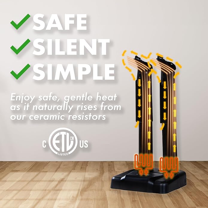 JobSite Boot Dryer - Silent Shoe Dryer & Warmer For Work Boots, Gloves & Shoes - Fanless Convection Dry - Helps Reduce Odor-Ruum Studio Home