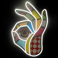 POP LED Neon Sign, Battery & USB Operated - Okay Neon Sign Wall Decor, Hands Off Home, Bedroom Decoration-Ruum Studio Home