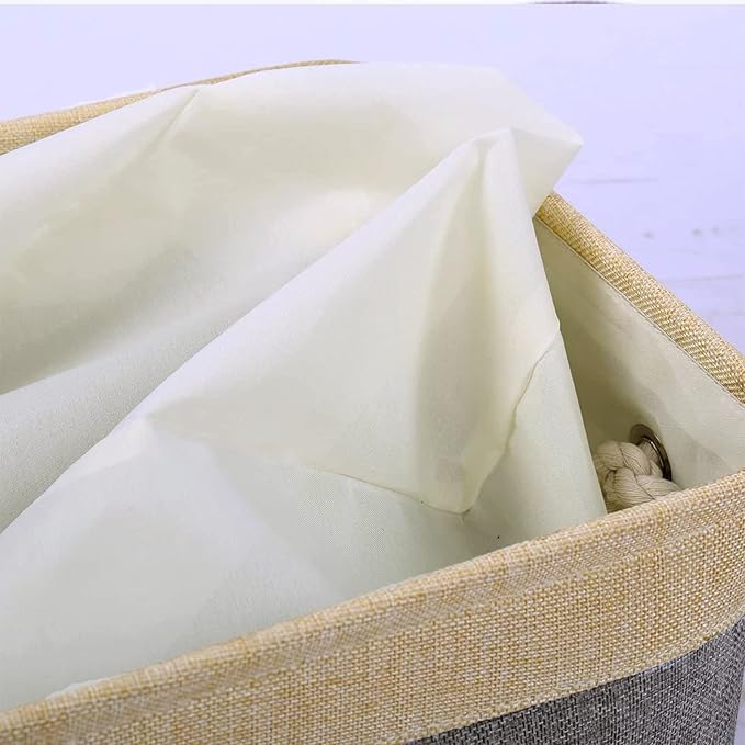 TheWarmHome Small Storage Bins Basket - Small Storage Baskets for Organizing Shelves, Fabric Storage Cubes Organizer for Changing Table Clothes Shoes Sock Towel Dog Toy,Decorative Basket Gift-Ruum Studio Home