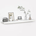Floating Shelves - 10.3 Inch Deep Wall Shelf for Decor & Storage - Wall Mounted Display Shelving with Invisible Heavy-Duty Metal Bracket - 48" W x 10.3" D x 1.8" H - Set of 1 - Rustic White-Ruum Studio Home
