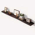 Axeman 72 inch Extra Long Floating Shelves for Wall - 8'' D Live Edge Rustic Solid Elm Wood Floating Shelves Wall Mounted, Wall Shelves with Invisible Bracket for Living Room Bedroom Kitchen, Walnut-Ruum Studio Home