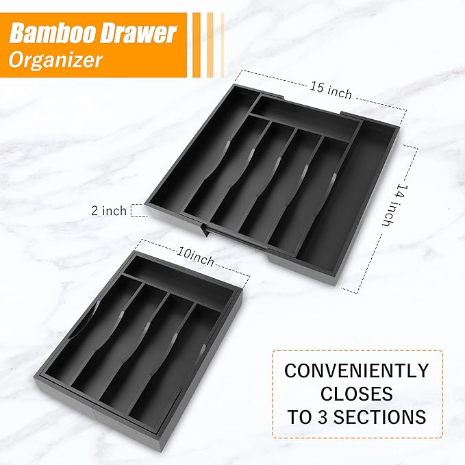 Kitchen Silverware Drawer Organizer and Storage Kitchen Gadgets Best Sellers 2025 First Apartment Essentials New Home Must Haves Things Stuff Accessories House Warming Housewarming Hostess Host Gifts-Ruum Studio Home