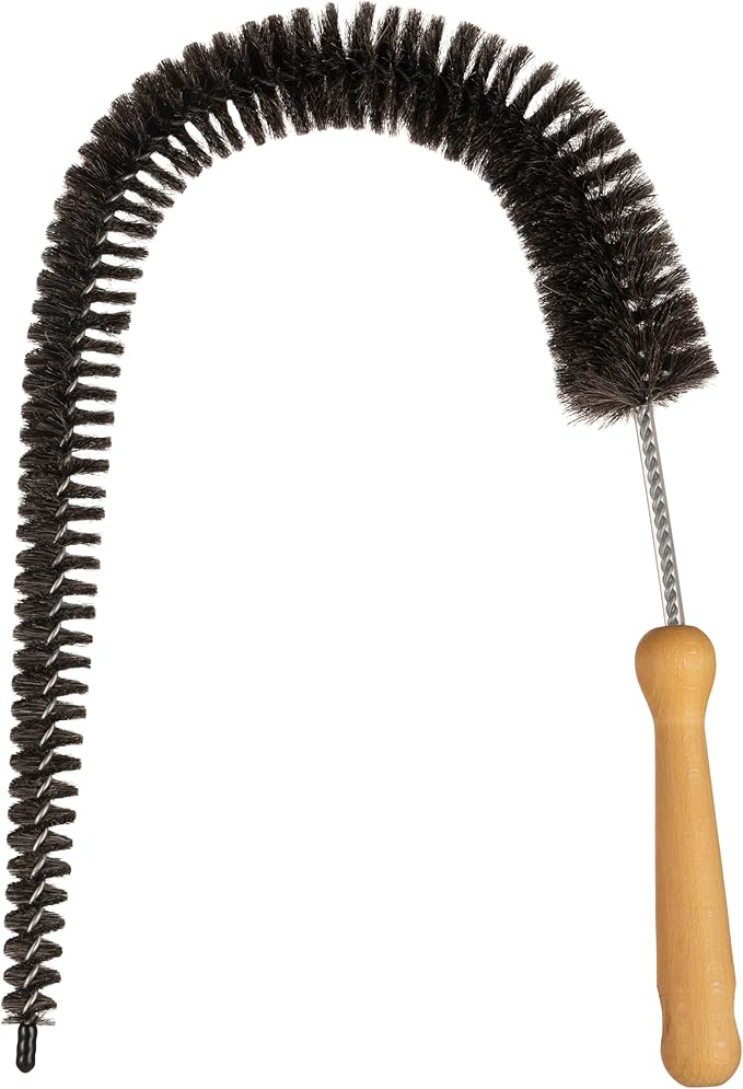 Konex Professional 28-Inch Soft Goat Hair Dryer Lint Brush Vent Cleaner, Home Essentials Maintenance Tool, Dryer Vent Brush. Manufactured in Belgium.-Ruum Studio Home