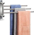 Bathroom Towel Rack JSVER 3 Arms Extended Towel Holder, Swivel Towel Bar, SUS304 Stainless Steel Space Saving Towel Racks for Bathroom, Kitchen-Ruum Studio Home