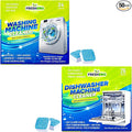 Washing Machine & Dishwasher Cleaner Tablets, 50 Count, Unscented, Compatible with Front/Top Loader & HE Washers, Removes Residue, Stains, Grime & Limescale, 12-Month Supply-Ruum Studio Home