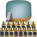 SACATR Essential Oil Diffusers for Home with 15 Oil Diffuser Sets, 500ml Aroma Diffuser for Essential Oils Large Room, Ultrasonic Cool Mist Diffuser Auto Shut-Off 4 Timers 15 Colors (15x5mL)-Ruum Studio Home