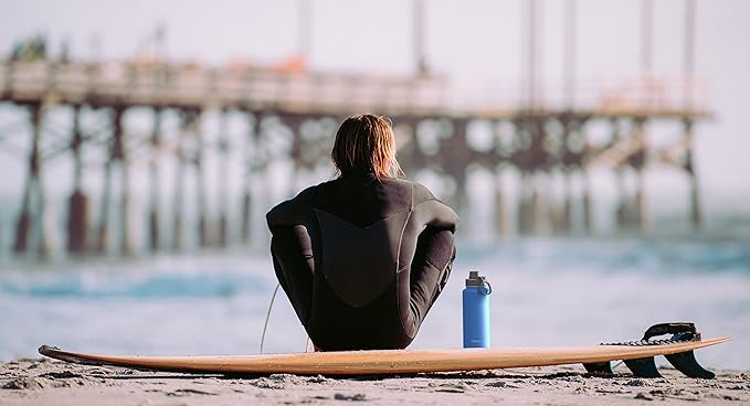 DRINCO Stainless Steel Water Bottle Spout Lid Vacuum Insulated Double Wall Water Bottle Wide Mouth (40oz 32oz 22oz 18oz 14oz) Leak Proof Keep Cold Sport Camping Hiking (32 oz, 32oz Royal Blue)-Ruum Studio Home
