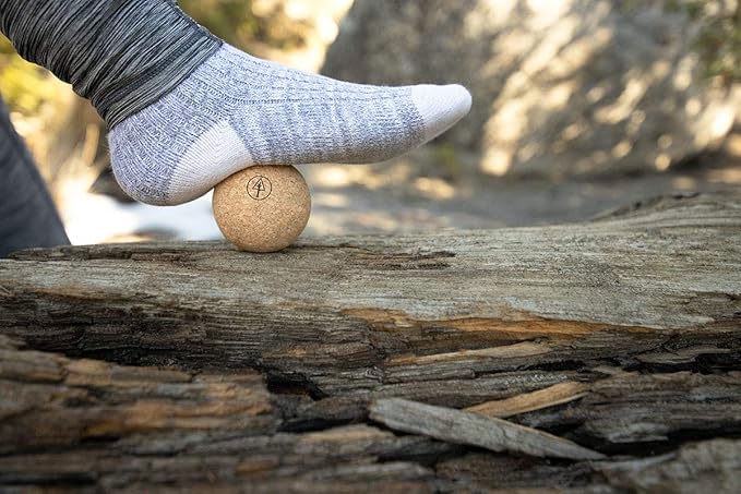 Travel Cork Massage Ball | Lightweight, Sustainable Alternative to Lacrosse Ball for Muscle Pain Relief (2 Piece Assortment, Sanded Cork)-Ruum Studio Home