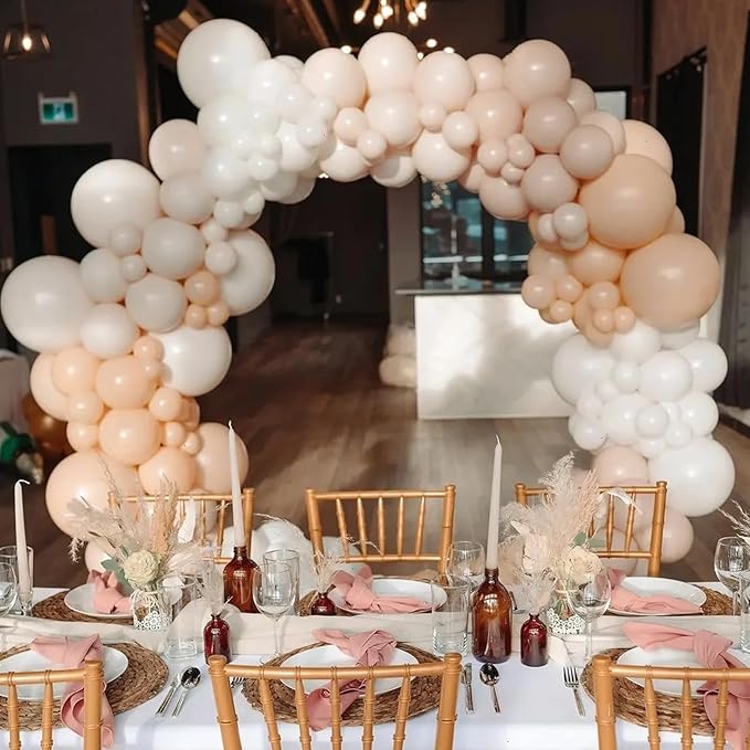 130pcs Blush Pink Balloons Different Sizes 18" 12" 10" 5" Boho Pink Latex Balloon Garland Arch Kit for Birthday Baby Shower Graduation Wedding Gender Reveal Party Decorations-Ruum Studio Home