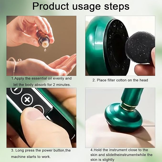 VHV Cellulite Massage Tool-Cupping Kit for Massage Therapy、Lymphatic Drainage Massager、12 Speed Adjustable Suction Cupping Therapy Set, Belly, Thighs, Arms, Butt.（Green-Ruum Studio Home