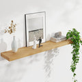 Floating Shelves for Wall, USA-Sourced Brich Wood 48 Inch Long Wall Shelves, Natural Wooden Mounted Picture Ledge Shelf, Nursery Book Storage Shelf Kids Bookshelf, Display Shelf for Bathroom-Ruum Studio Home
