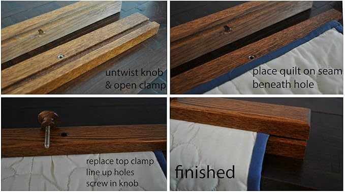 RRD Quilt Hanger for Wall for Display (72") Amish Made Wooden Quilt Rack Wall Mount - Rustic Tapestry Quilt Wall Hangers (Maple Wood, Natural Stain, 72" Long)-Ruum Studio Home