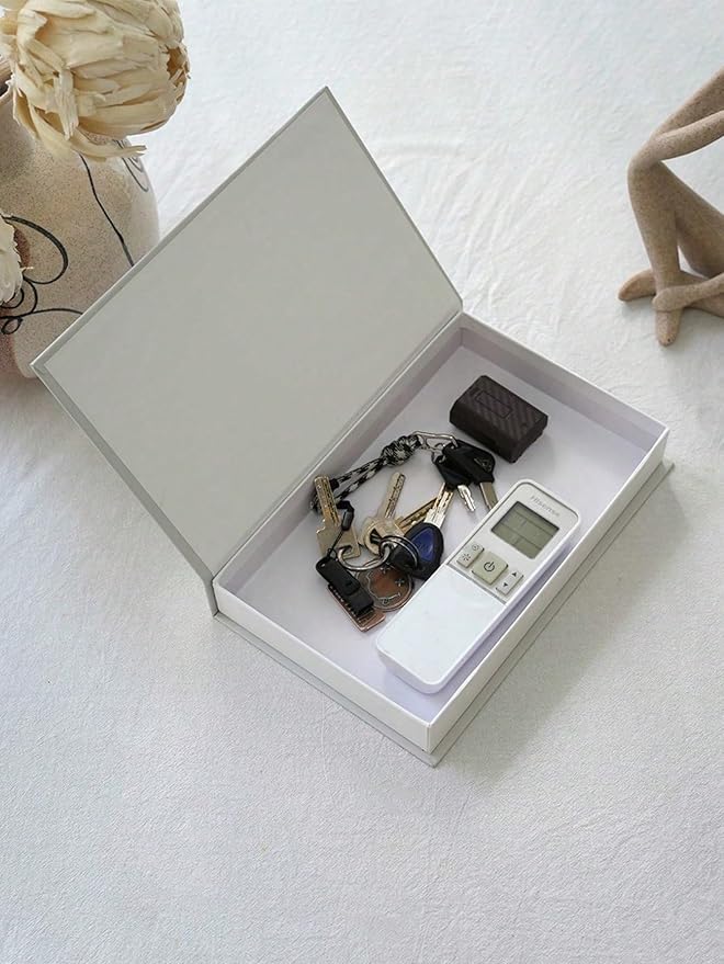 Decorative Storage Book Box – Hidden Storage for Remote Controls, Keys, and Small Items – Elegant Home Decor for Living Room, Bedroom, Coffee Table – Modern Style Faux Book Organizer (Welcome Home)-Ruum Studio Home