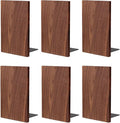 Muso Wood Handmade Walnut Book Ends, Non-Skid Bookends for Shelves, Large Sturdy Book Ends for Heavy Books, Decorative Book Shelf (3 Pairs)-Ruum Studio Home