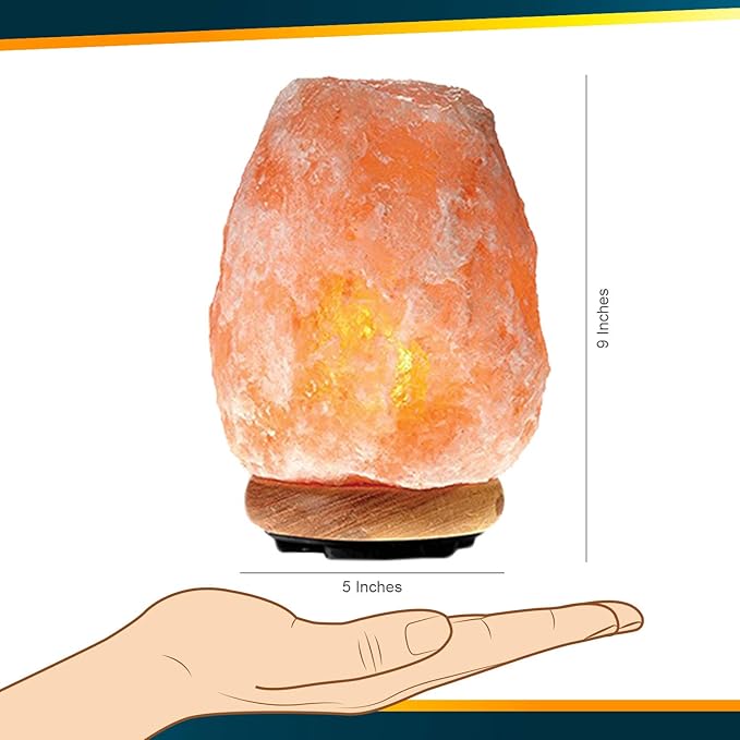 Himalayan Glow Salt Lamp with Dimmer Switch 5-7 lbs-Ruum Studio Home