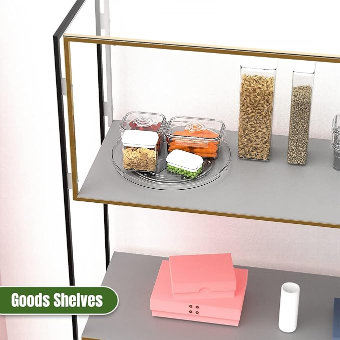 URALFA Lazy Susan Organizer for Cabinet 2 Pack, 10.6" Clear Lazy Susan Turntable Rotating Organizer, Plastic Organization and Storage Spinning Spice Rack for Kitchen, Bathroom, Pantry, Fridge, Table-Ruum Studio Home