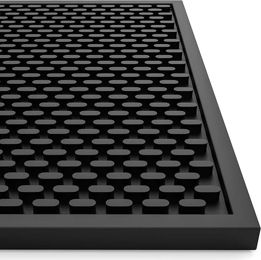 Silicone Drip Mat - 1/2 Inch Thick, Heat-Resistant and Food Safe - Counter Top, Coffee Bar or Restaurant - Drying Mat for Glasses - 18x12 Inches-Ruum Studio Home