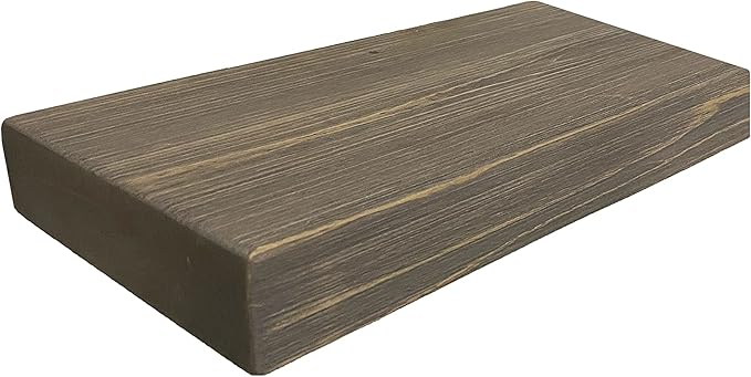 Joel's Antiques - 18 Inch Wooden Floating Shelves for Wall - 18x8x2 in - Made of Natural Wood - Short Heavy Duty Rustic Wall Shelves for Bedroom - Perfect for Living Room, Kitchen - Grey-Ruum Studio Home