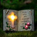 Outdoor Solar Bible Cross Garden Stakes Lights, Waterproof Memorial Grave Decorations Gifts for Cemetery Outdoors Lawn Yard Home Patio Decor-Ruum Studio Home