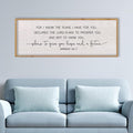 LuZhiQiang Bible Verse Jeremiah 29:11 Wall Art 40"x15" Large Scripture Christian Blessing Decor Plans To Give You Hope And A Future Sign (Wood)-Ruum Studio Home