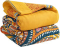 Snycler Boho 100% Cotton Throw Blanket, Decorative Muslin Boho Throw Blanket, Soft Cozy Colorful Bohemian Floral Reversible Blanket with Tassels for Chair Couch Bed Sofa Room Decor, 80x90 Inch-Ruum Studio Home
