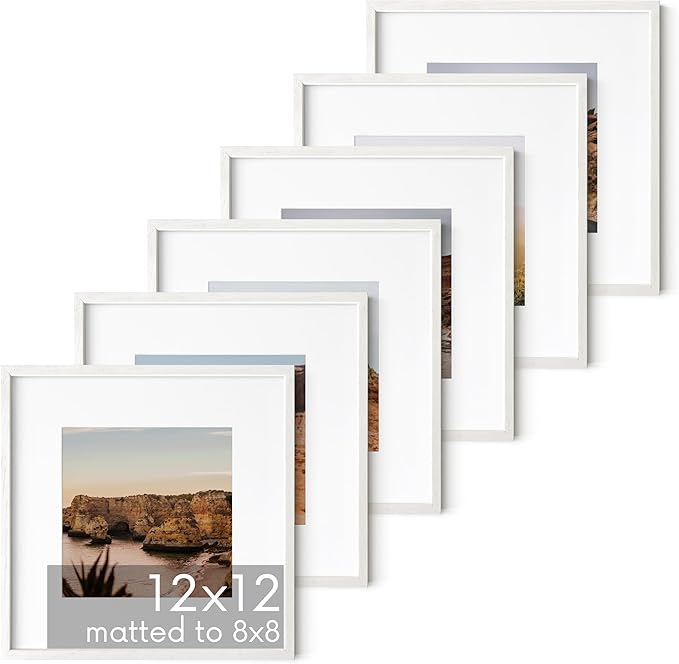 HAUS AND HUES White Square Frames Set of 6-12x12-Ruum Studio Home