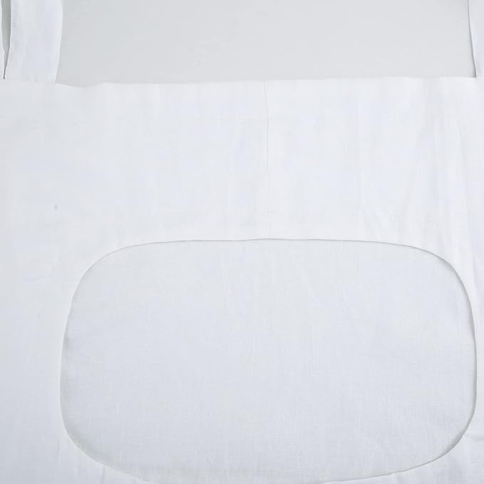 Amazhiyu 100% Linen Door Hanging Laundry Hamper Bag, 19x27 Inches (White)-Ruum Studio Home