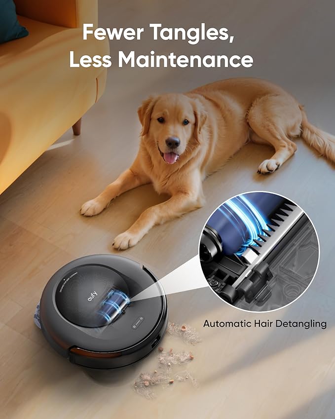 eufy Robot Vacuum Omni C20, Robot Vacuum and Mop Combo, Self Emptying, Auto Mop Washing and Auto Drying for Hands-Free Cleaning, 7000 Pa Powerful Suction, 3.35-Inch Design, All-in-One Station-Ruum Studio Home