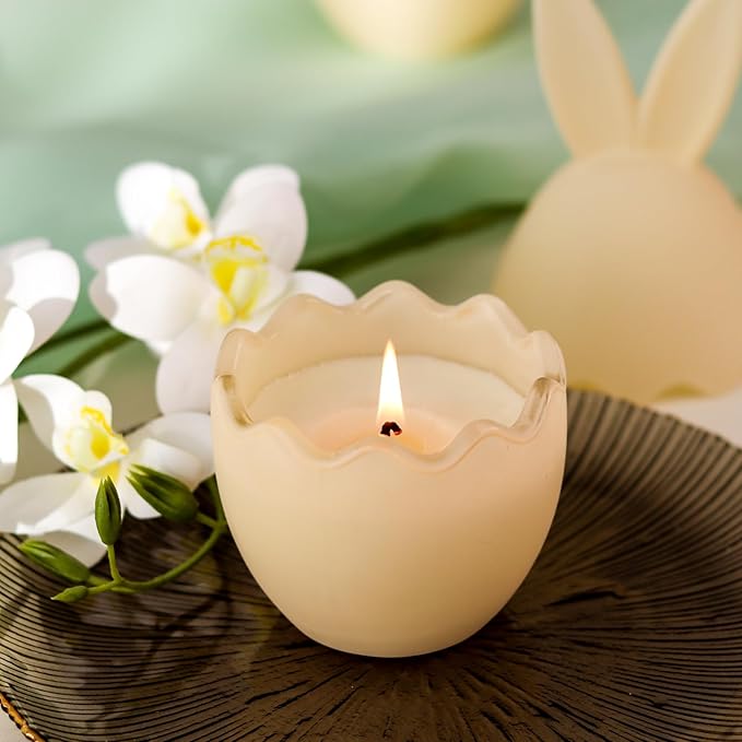 Vanilla Scented Candle, Bunny Spring Home Decor, Indoor Easter Decoration for Table Centerpiece, Gift for Women-Ruum Studio Home
