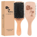 Hair Brush Boar Bristle Hair Brushes for Women Curly Hair, Best Paddle Detangling Brush Detangler for Girls Kids,Smooth Hair Add Shine-Ruum Studio Home