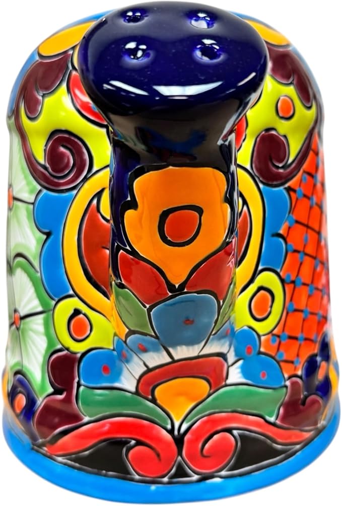 Talavera Watering Can Planter Large Flower Pot Large Mexican Pottery Folk Art Hand Painted Home Decor Garden Ceramic Handmade Multicolor 15" (Multi 3)-Ruum Studio Home