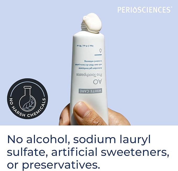 PerioSciences AO Pro Post Whitening Toothpaste with Nano Hydroxyapatite, Remineralizing, 3 fl oz / 90ml-Ruum Studio Home