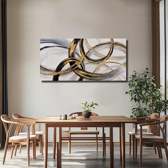 SOUGUAN Canvas Wall Art - Black and White Artwork - Abstract Graffiti Painting - Wall Art for Living Room Bedroom Kitchen Home Wall Decorations 20x40 Inch-Ruum Studio Home