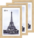 VCK 11x17 Picture Frame 3 Pack - Oak, Natural Solid Wood Poster Frames, Wall Gallery Frame-Ruum Studio Home
