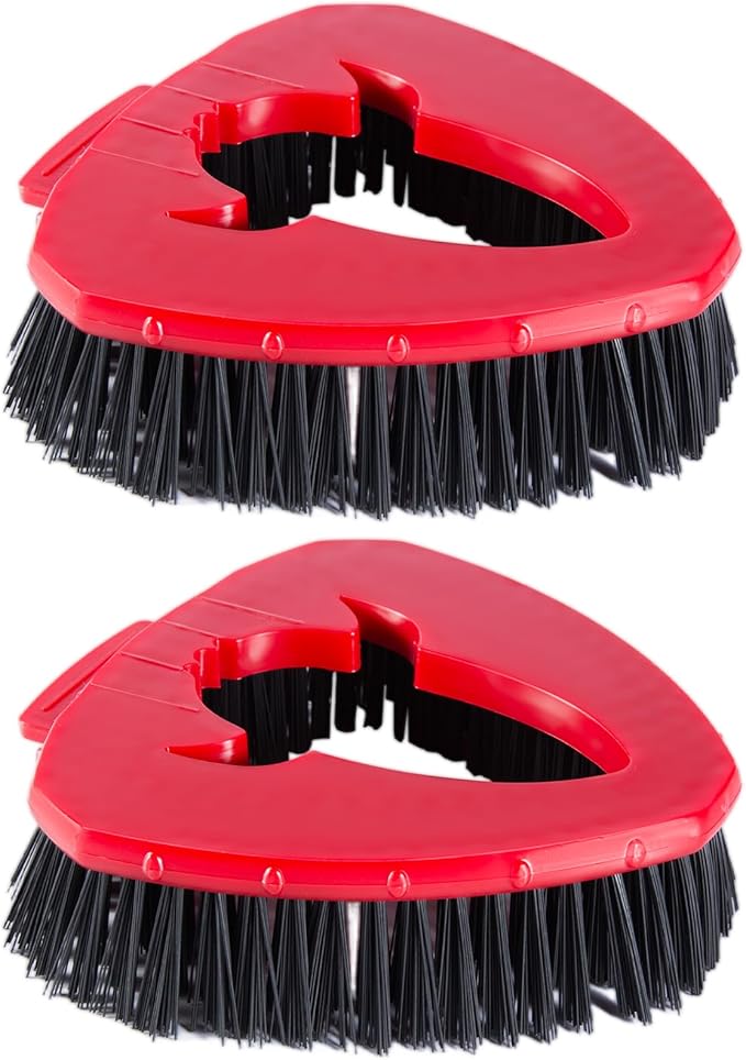 2 Pack Scrub Brush Head Replacement Compatible with O Cedar EasyWring Spin Mop 1-Tank System, Floor Scrubber Head, Shower Scrub Brush with Hard Bristles for Cleaning & Scrubbing-Ruum Studio Home