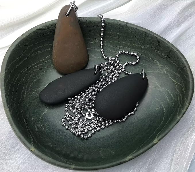 Handmade Decorative Bowl - Natural River Stone Pebble Artisan Crafted Serving Dish | 4-6 Inch Unique Decorative Tray for Home Centerpiece, Jewelry Holder (green)-Ruum Studio Home